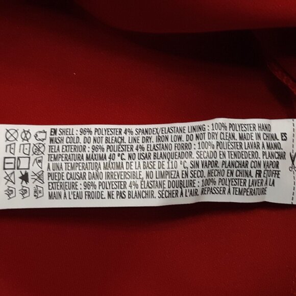 Forever 21 Dress Womens Juniors Small Red Peplum Short Sleeveless Ruffle Stretch - Picture 14 of 14